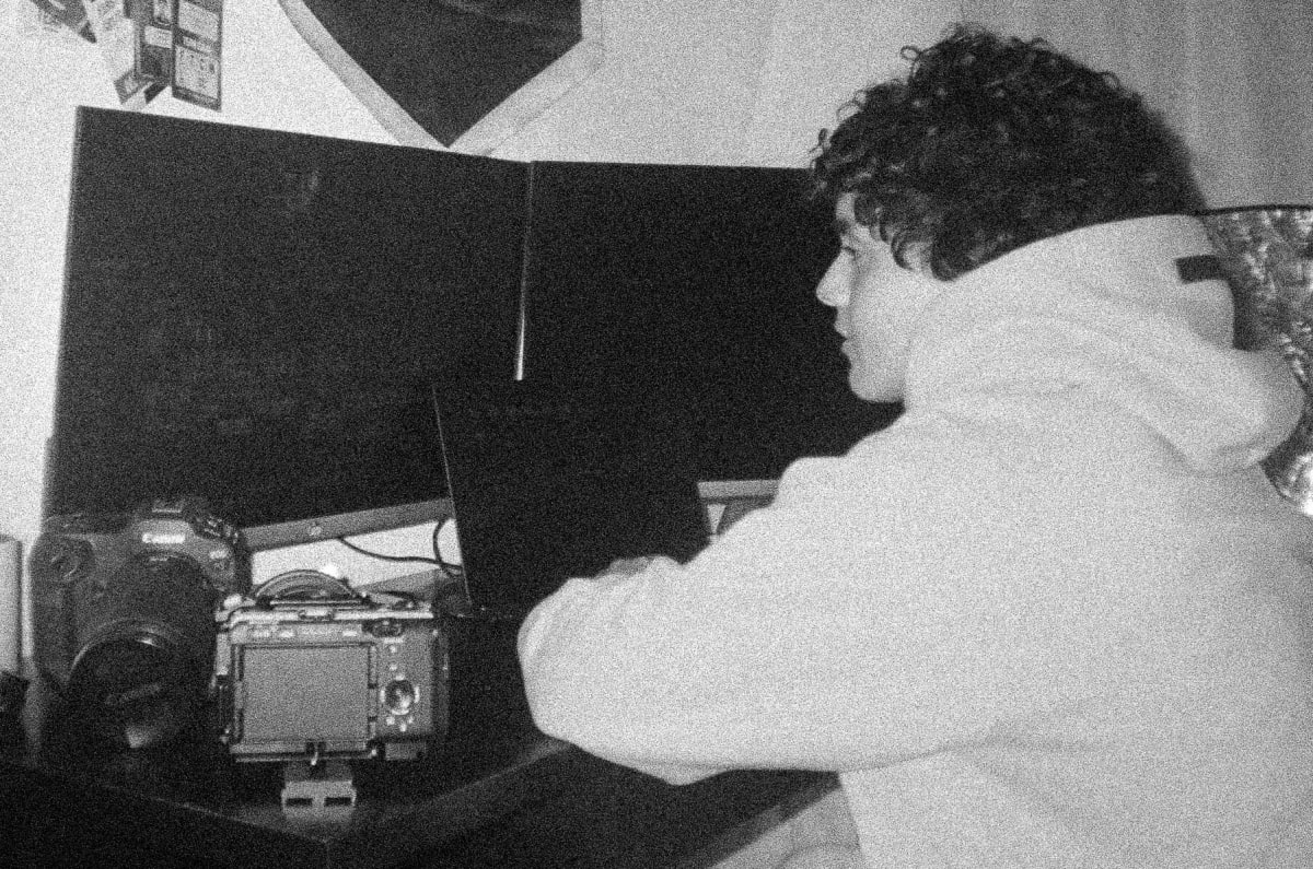 At the monitor