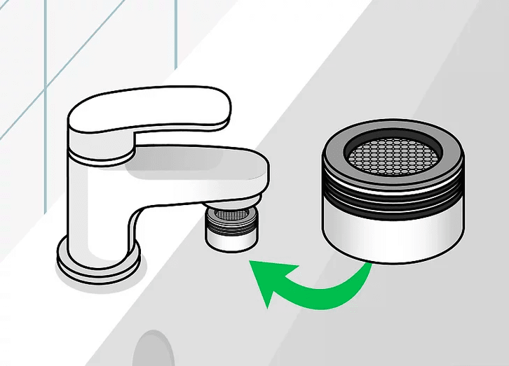 Встановлення аератора насадки на кран умивальника