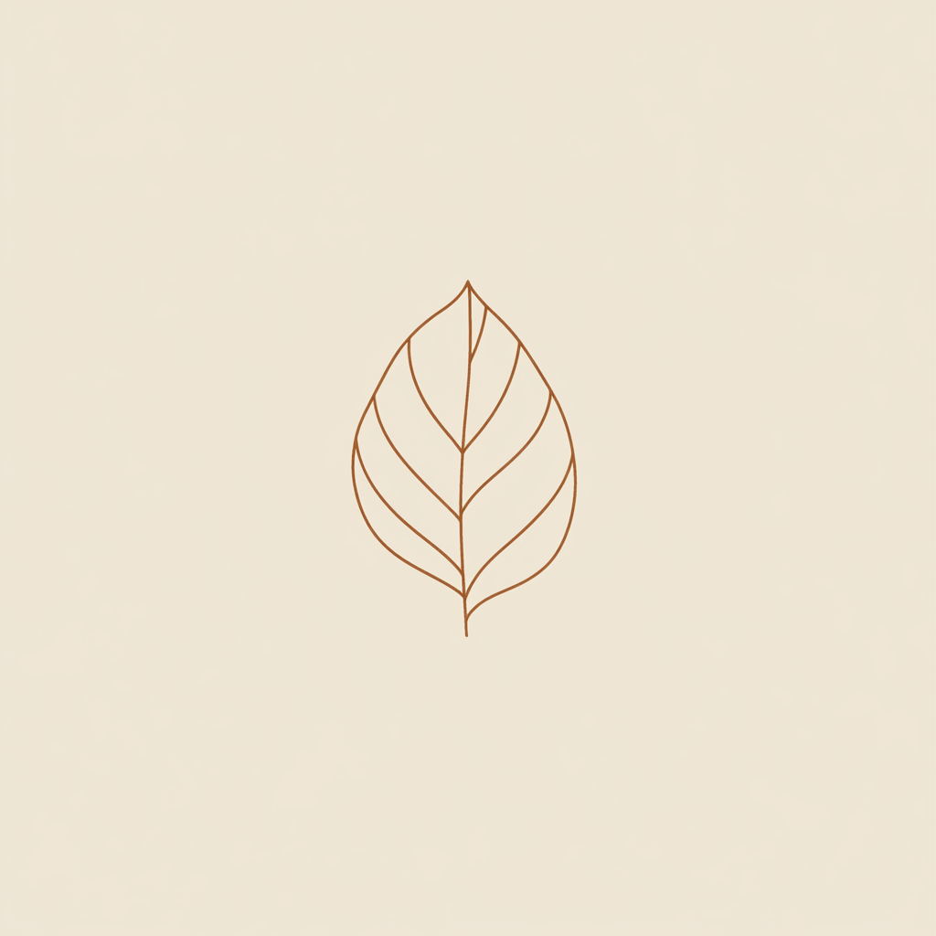 Midjourney AI art for minimalist leaf logo style