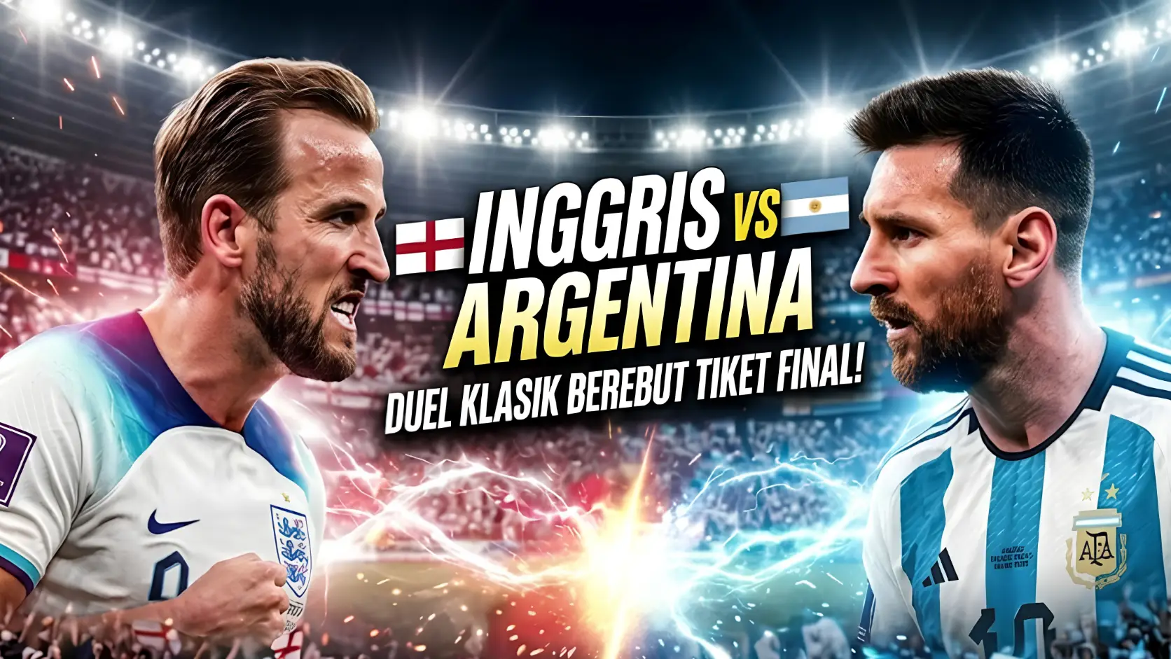 DUEL KLASIK BEREBUT TIKET FINAL INGGRIS VS ARGENTINA