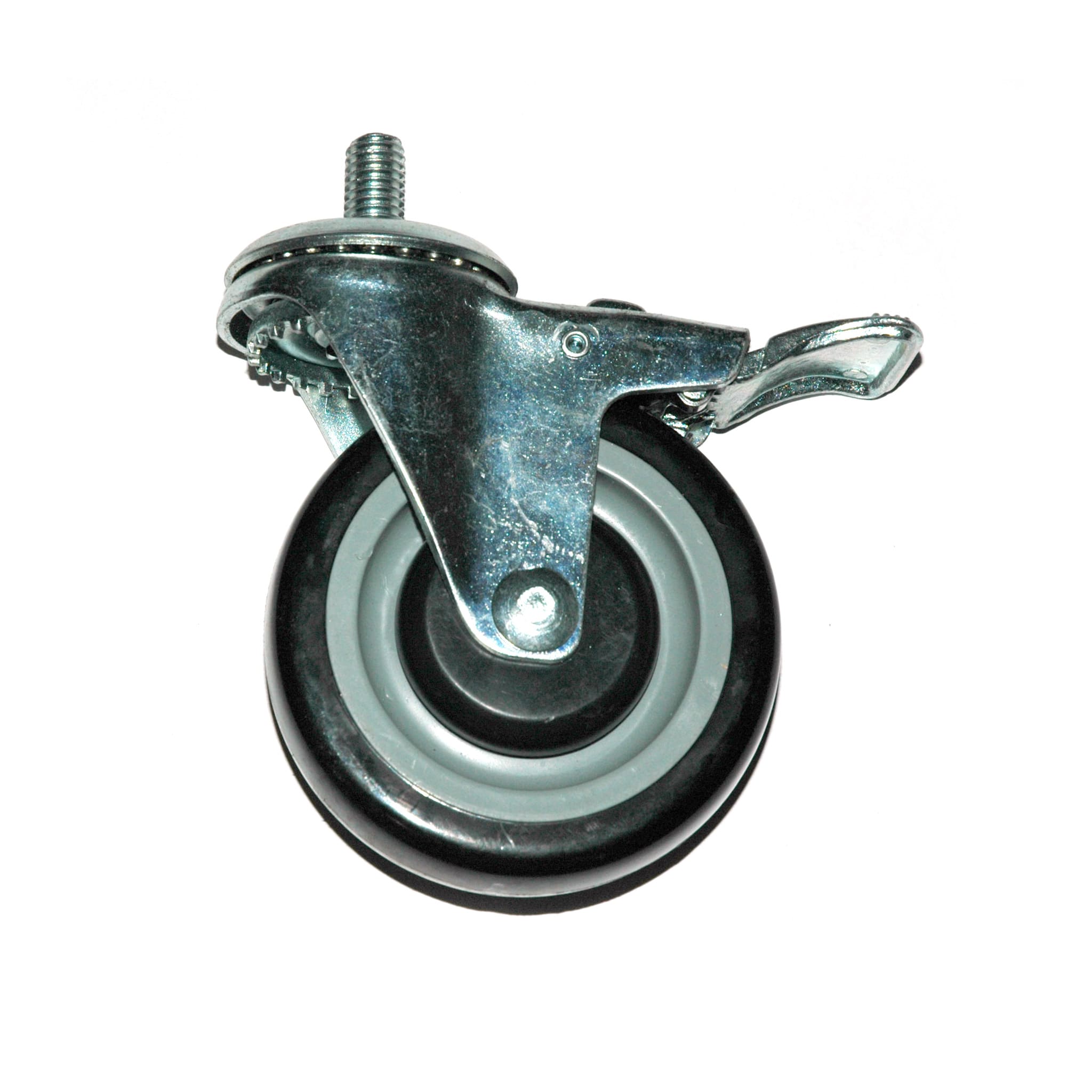 Caster, 4" Diameter, Swivel, Wheel Locking Only, Not Swivel Lock
