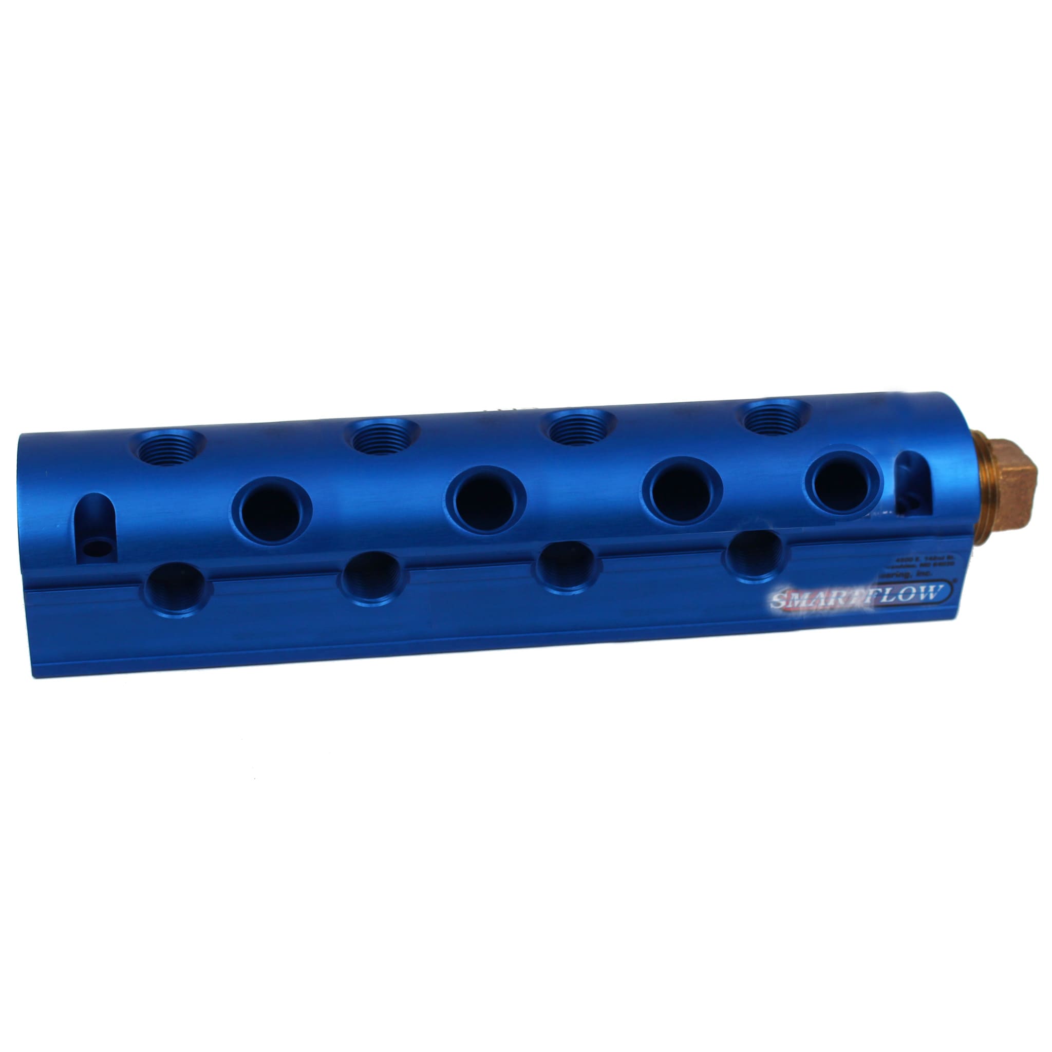 Manifold, Blue Aluminum (20) 3/8" Ports