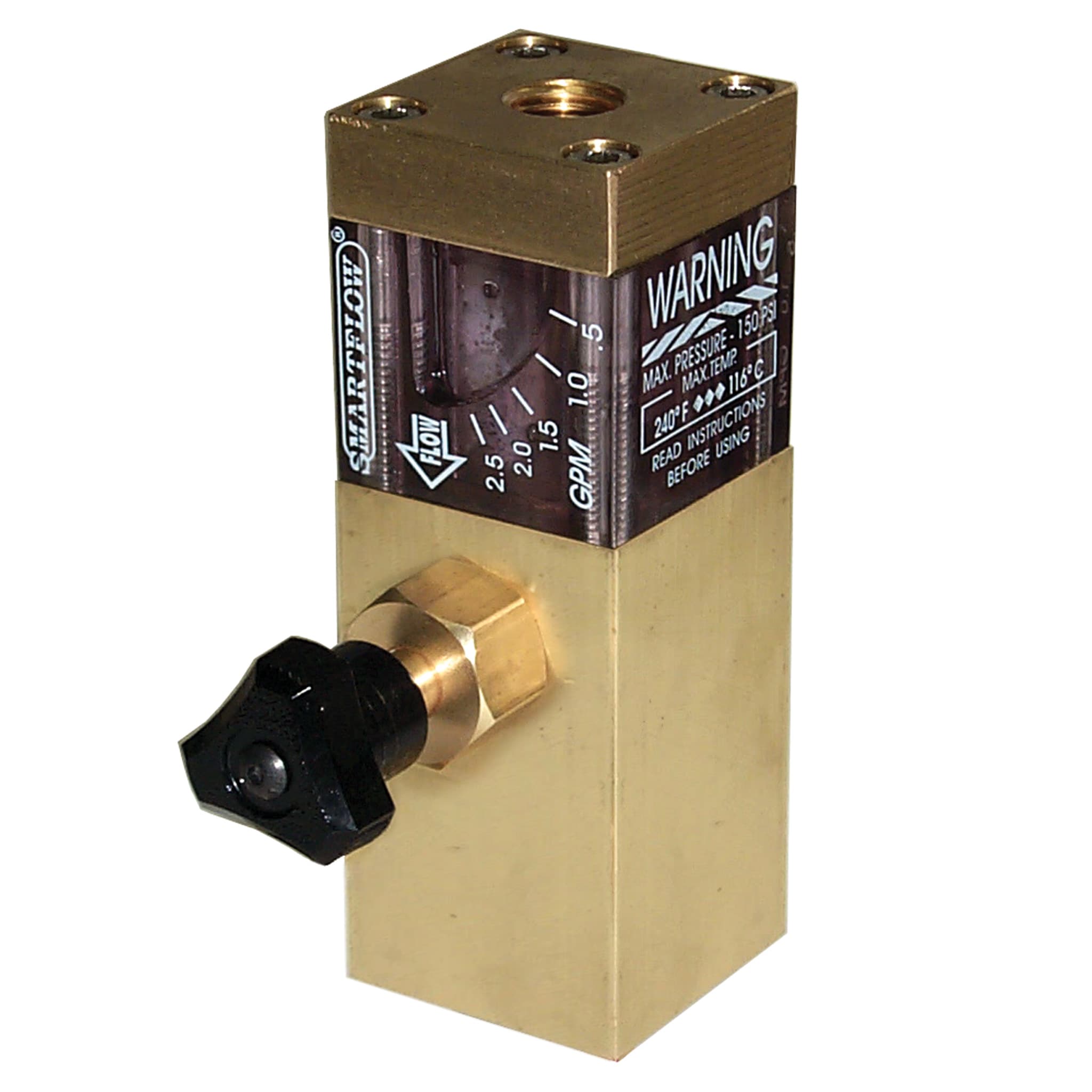 Flow Regulator, Brass, 1/2" NPT Inlet, 3/8" NPT Outlet, 1.5 gpm