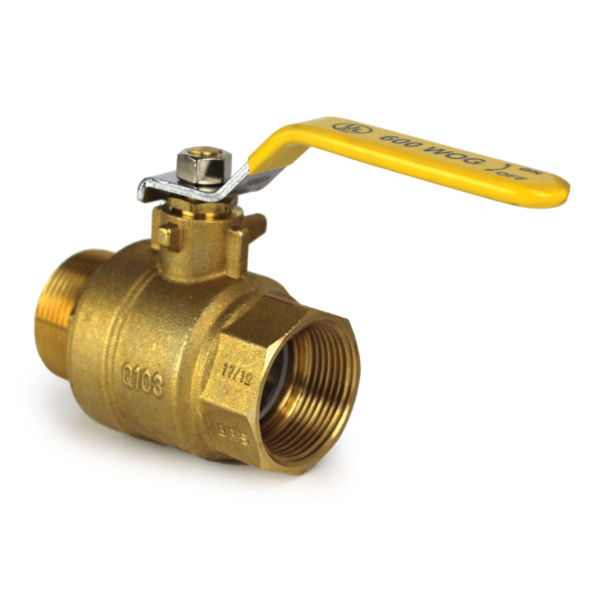 Ball Valve, 1-1/4" Male x 1-1/4" Female NPT - Image 2