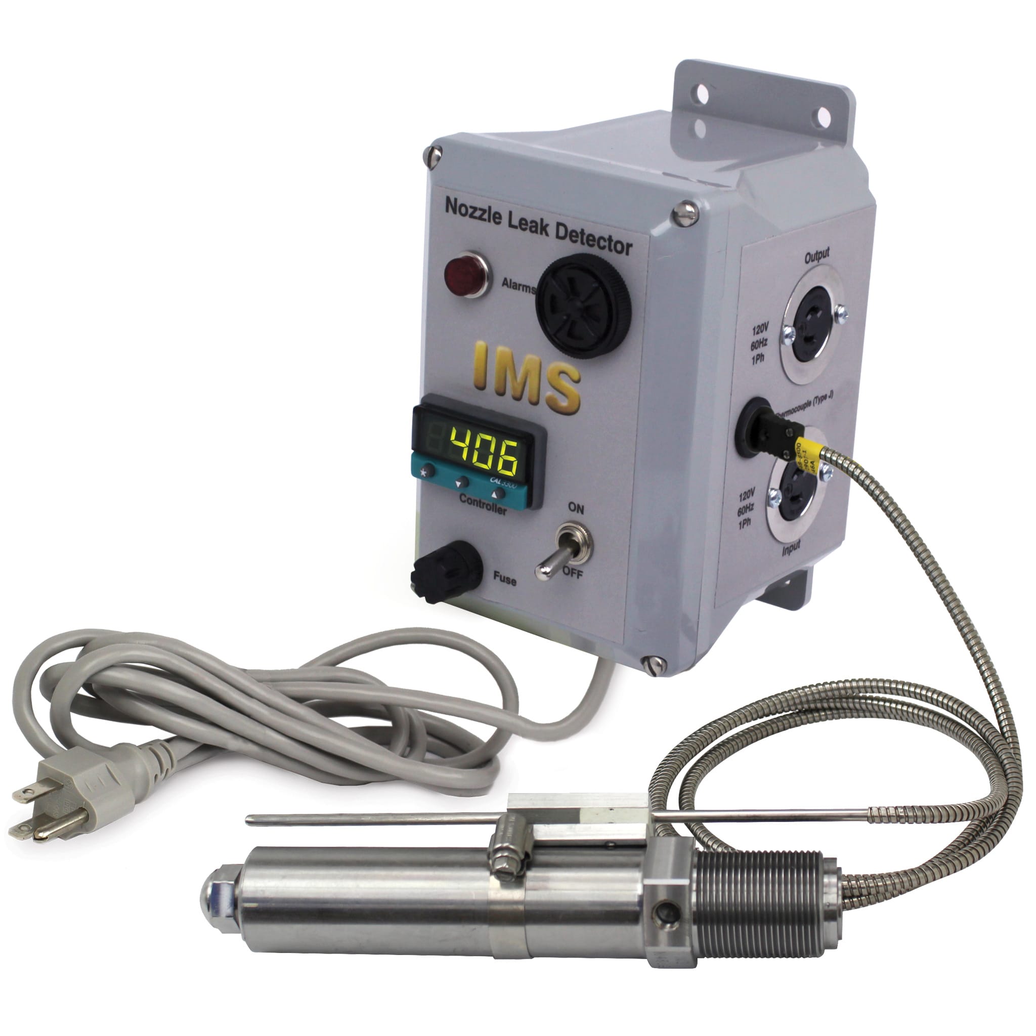 Nozzle Leak Detector with Machine Interface. Control Box Including Alarm and 115V Power Cord.