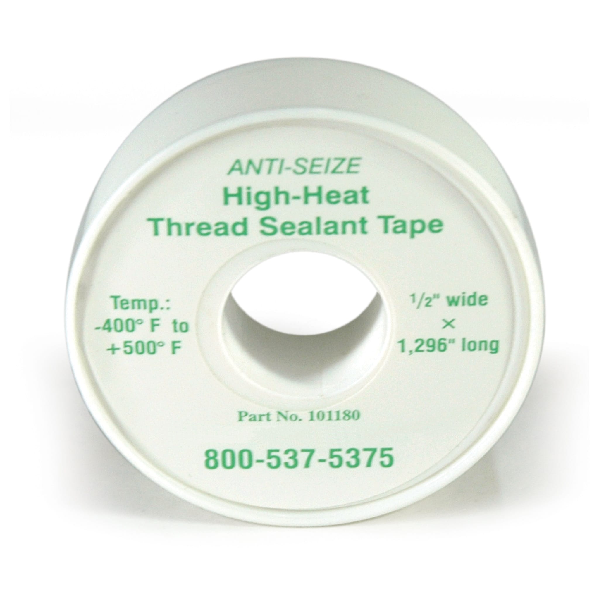 PTFE Tape, 1/2" Wide, 108 ft" Long, Poly