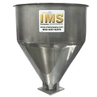 Conical Hopper, 24" Dia Stainless Steel