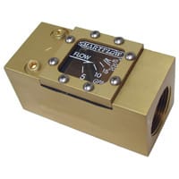 Flowmeter, 1-1/4" NPT, 40 gpm, Aluminum Body