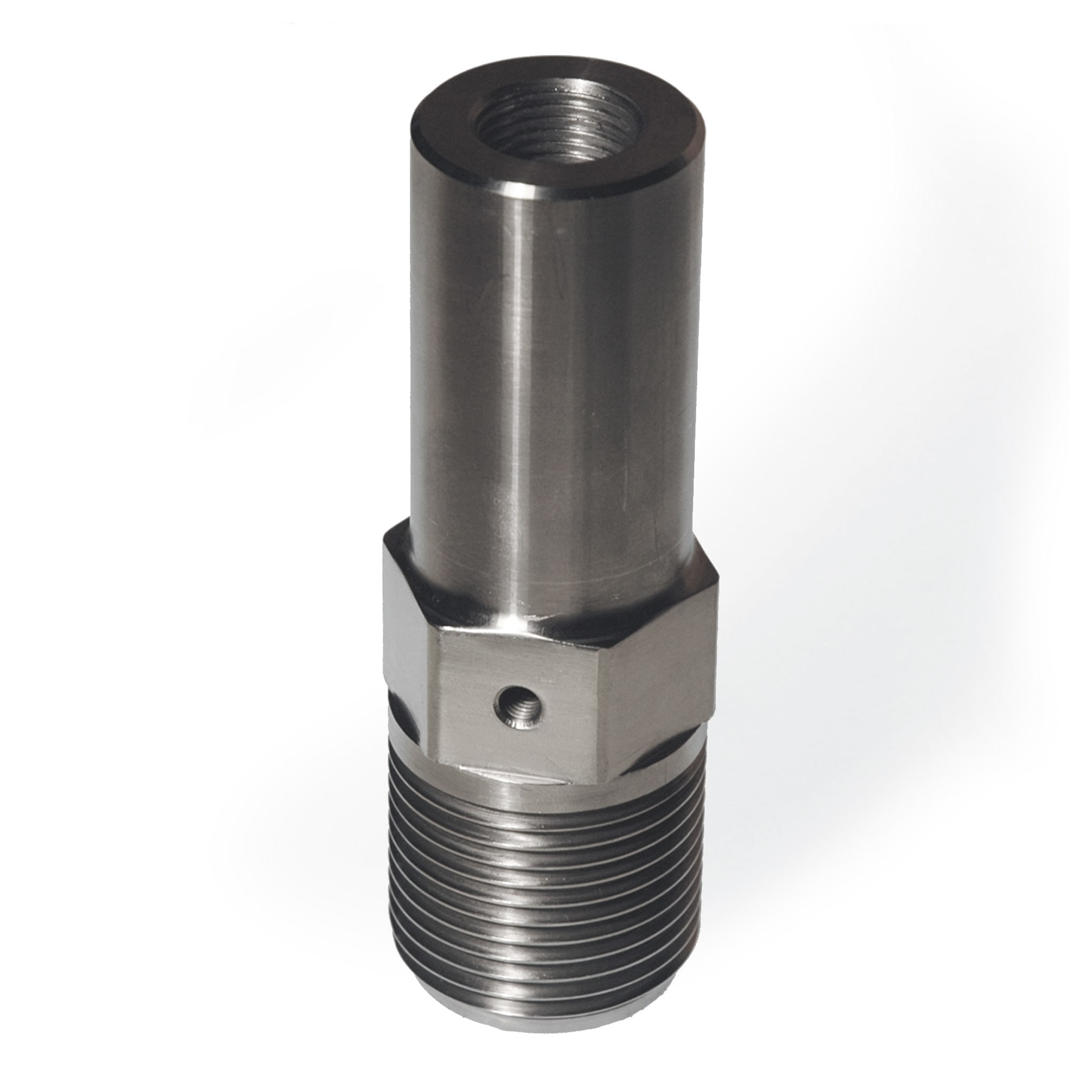 Nozzle Body, RT Style, GP, 6-1/4" Long, 1-1/4"-10 Thd, 3/4" RO with 1/4"-28 & 1/8"-27 NPT T/C Holes