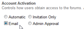 Account Activation