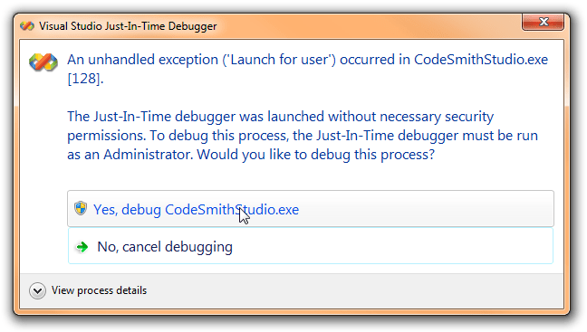 How-to: Debugging CodeSmith Generator on Microsoft Windows 7 - Blake ...