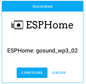 ESPHome Device Discovered