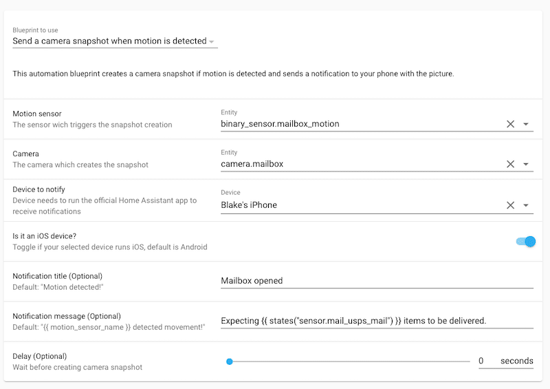 Mail Notification Blueprint