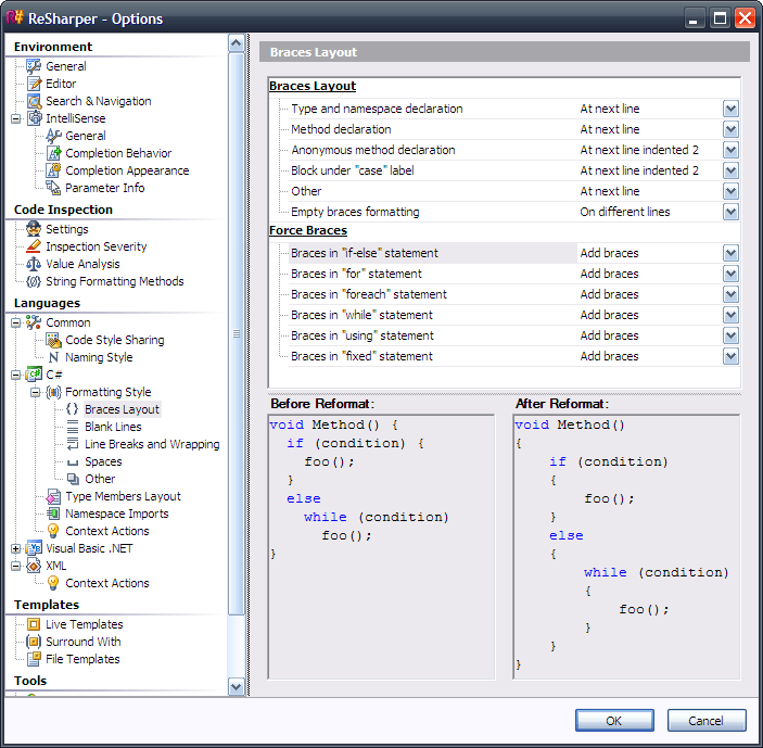 ReSharper Options