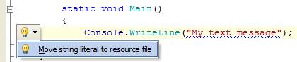 Move string literal to resource file