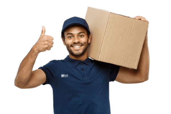 RaidLogistics delivery man icon representing smart relocation and logistics services