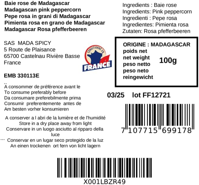 Vue 2 de Baies Roses Qualite Gourmet