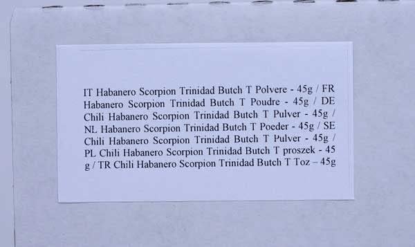 Vue 4 de Damune Habanero Scorpion Trinidad