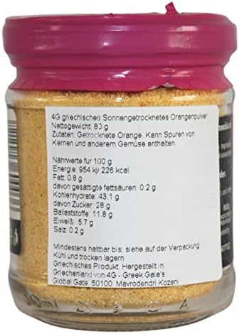 Vue 2 de Poudre Dorange Sechee