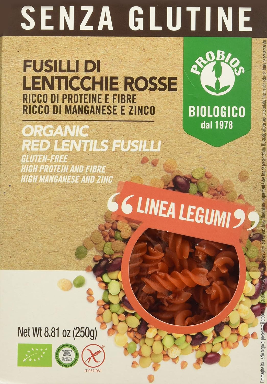 Probios Organic Fusilli Red