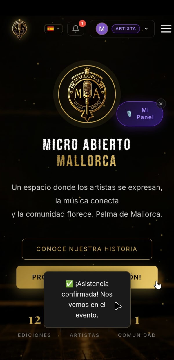 Asistencia confirmada