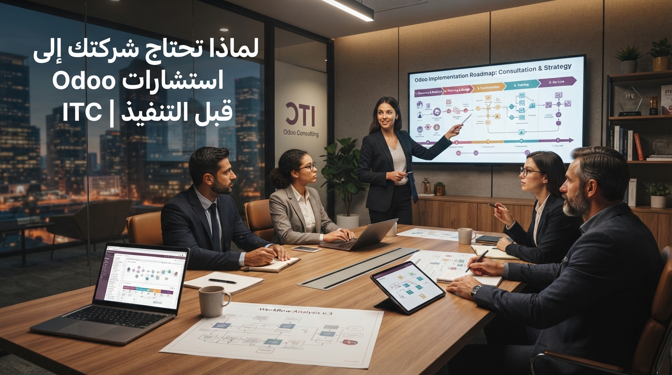 تعرف على أهمية استشارات Odoo قبل التنفيذ، وكيف تساعد شركتك على بناء نظام ERP متكامل يناسب عملياتك الفعلية ويقلل التكاليف والمخاطر.