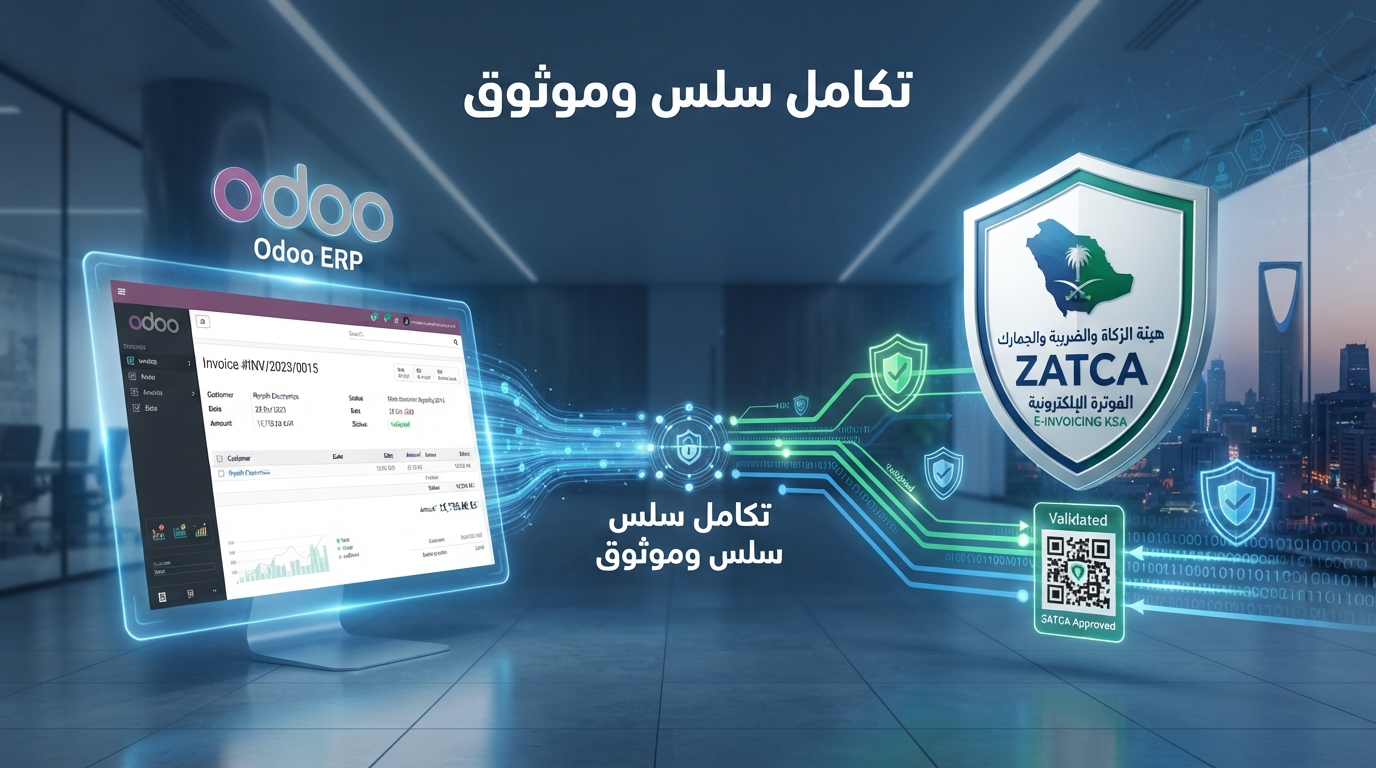 تعرف على كيفية ربط Odoo مع ZATCA لإصدار فواتير إلكترونية متوافقة تلقائيا، وأهم المزايا والاستخدامات العملية لشركتك في السعودية.