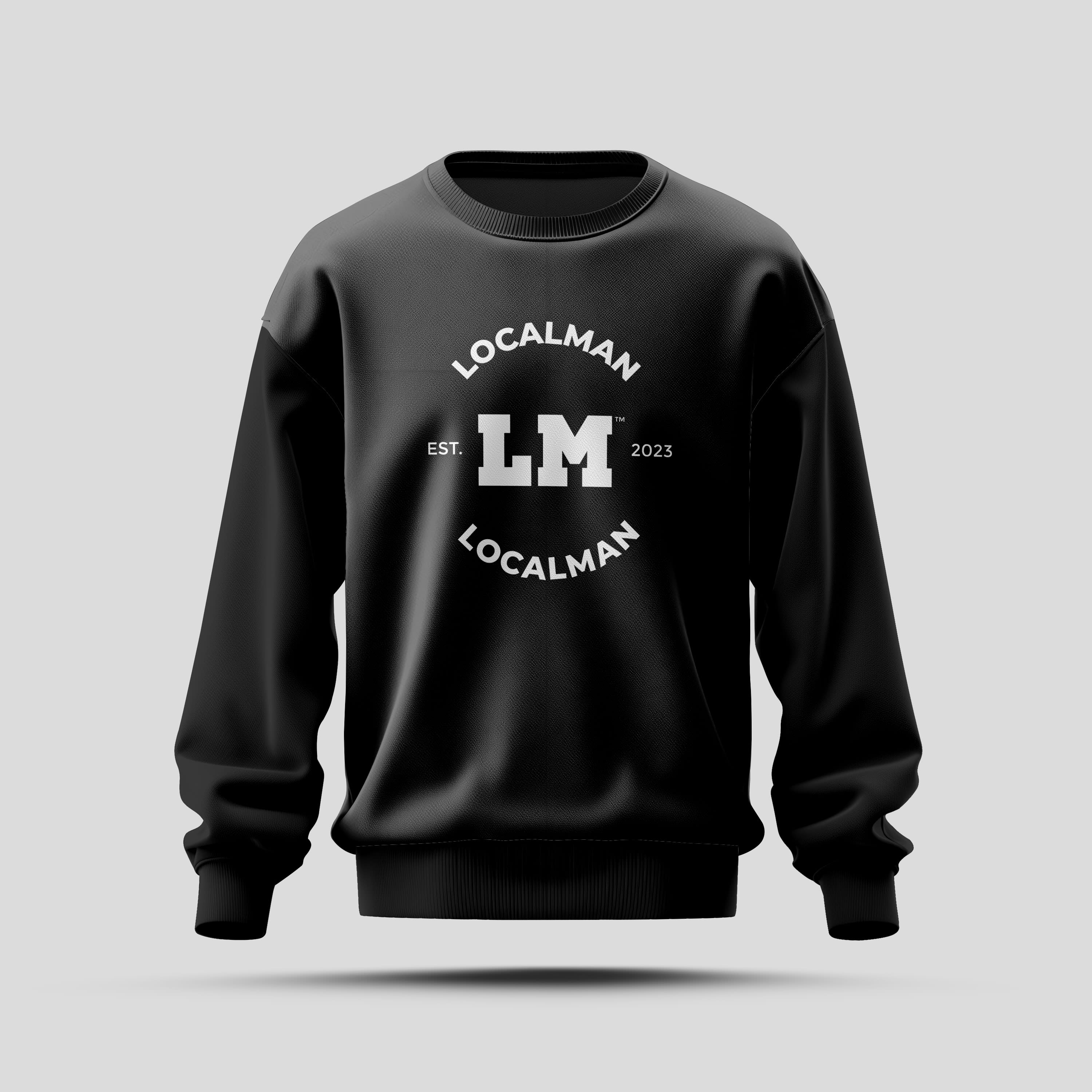 Localman alternate black sweatshirt merchandise design