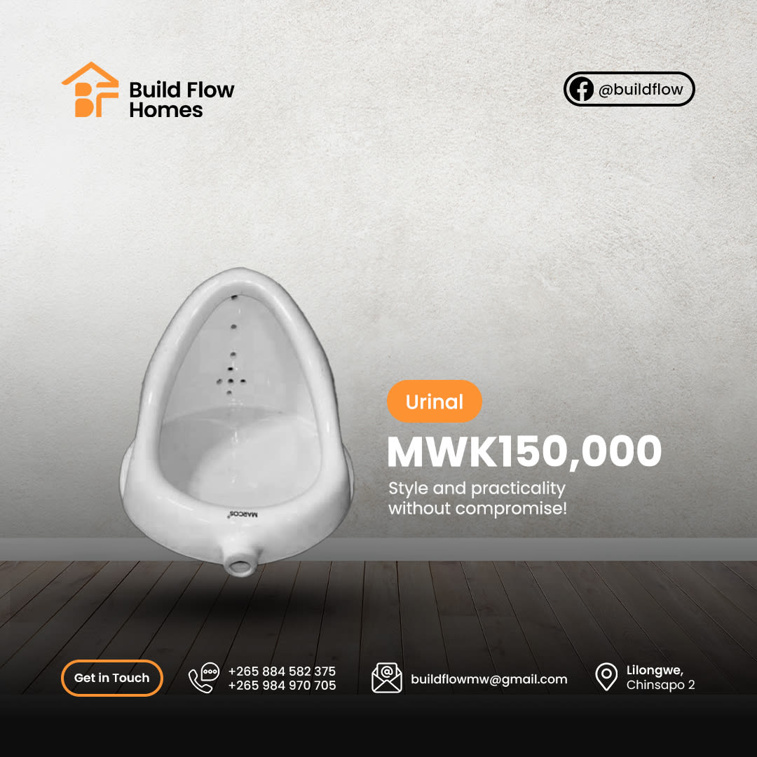 Build Flow Homes urinal product promotional graphic