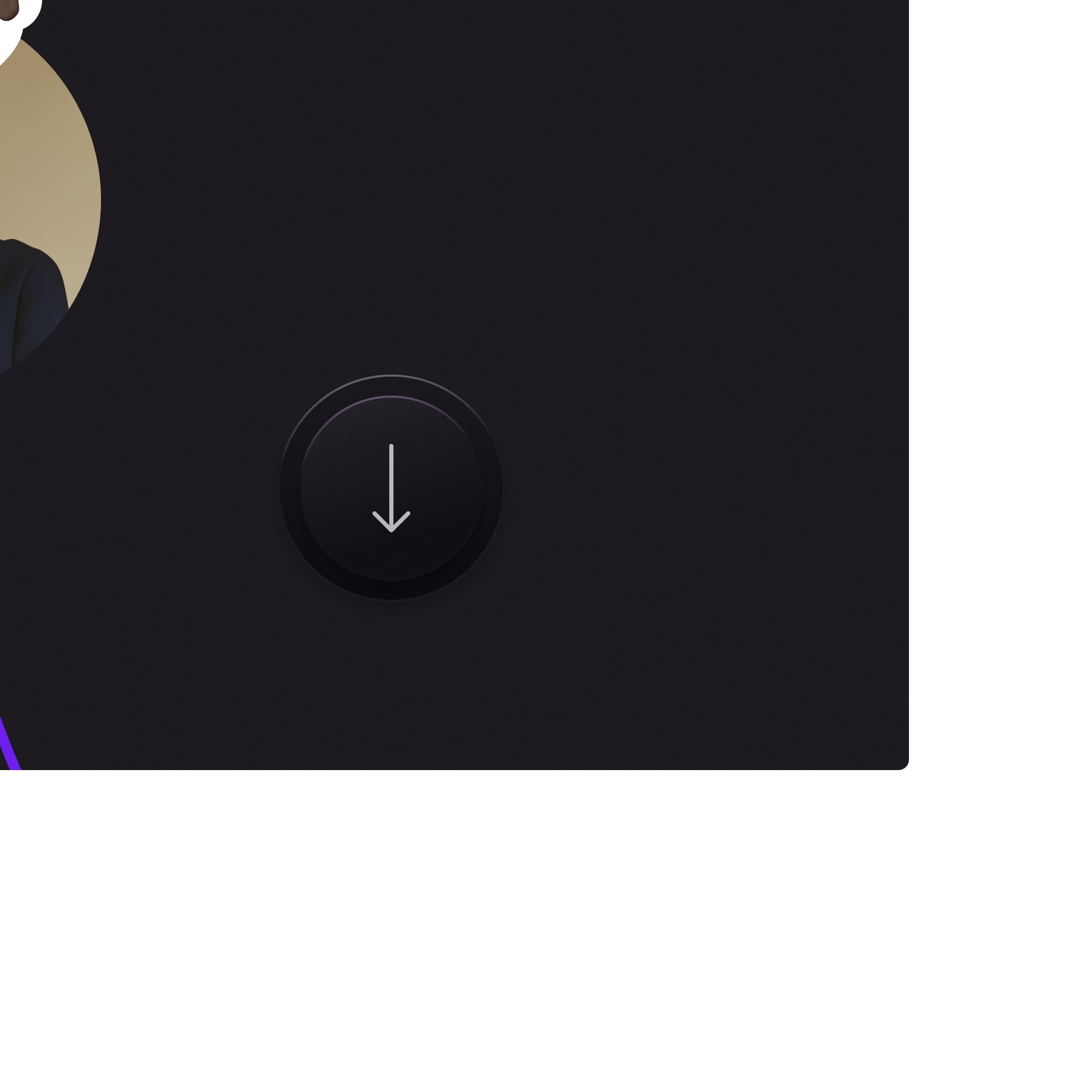 Secondary icon button UI design closeup detail