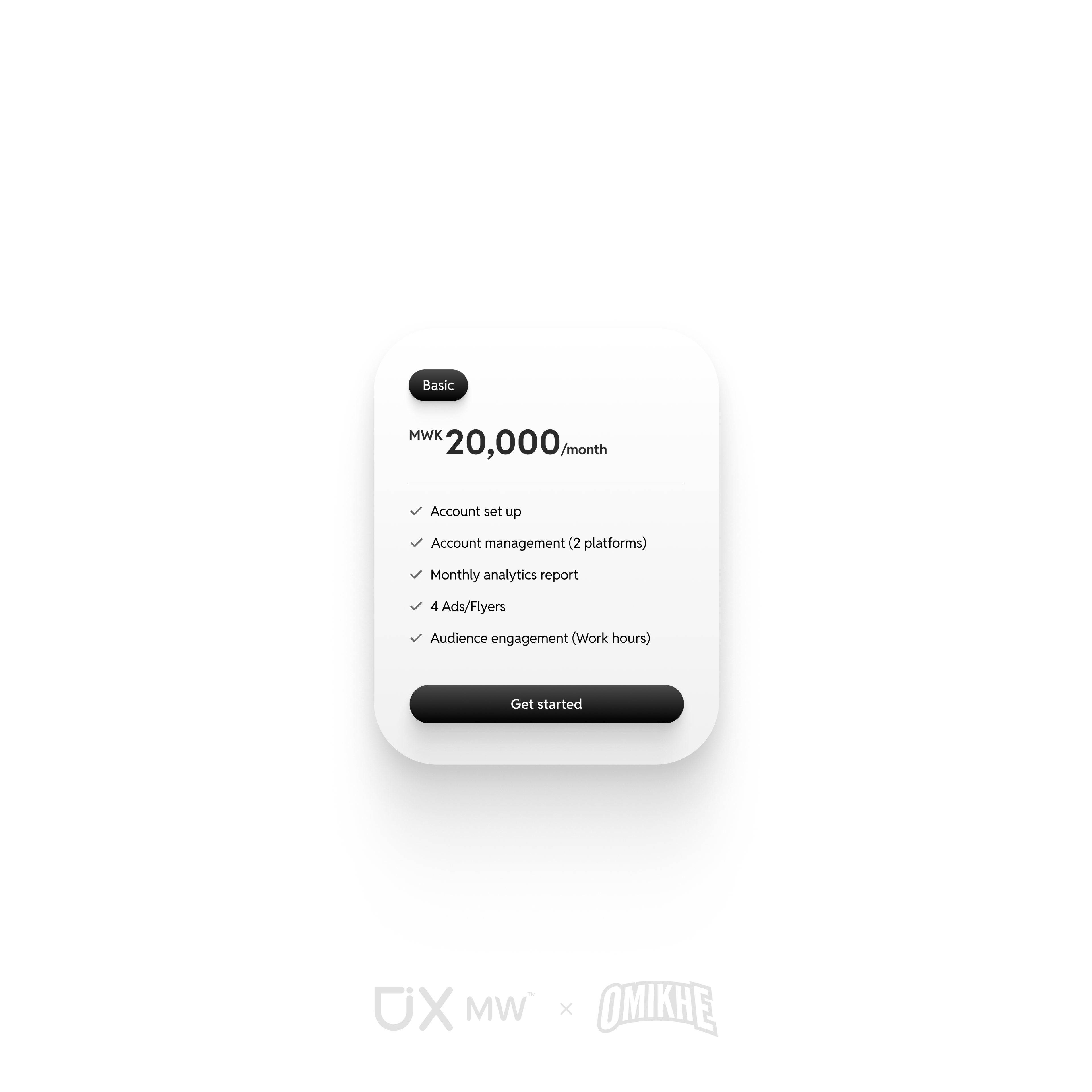 SaaS application pricing tier cards UI design layout
