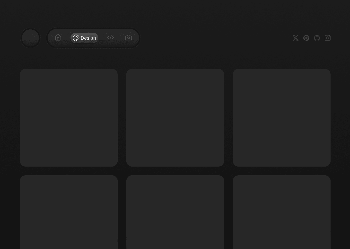 Minimalist portfolio homepage UI layout concept 02