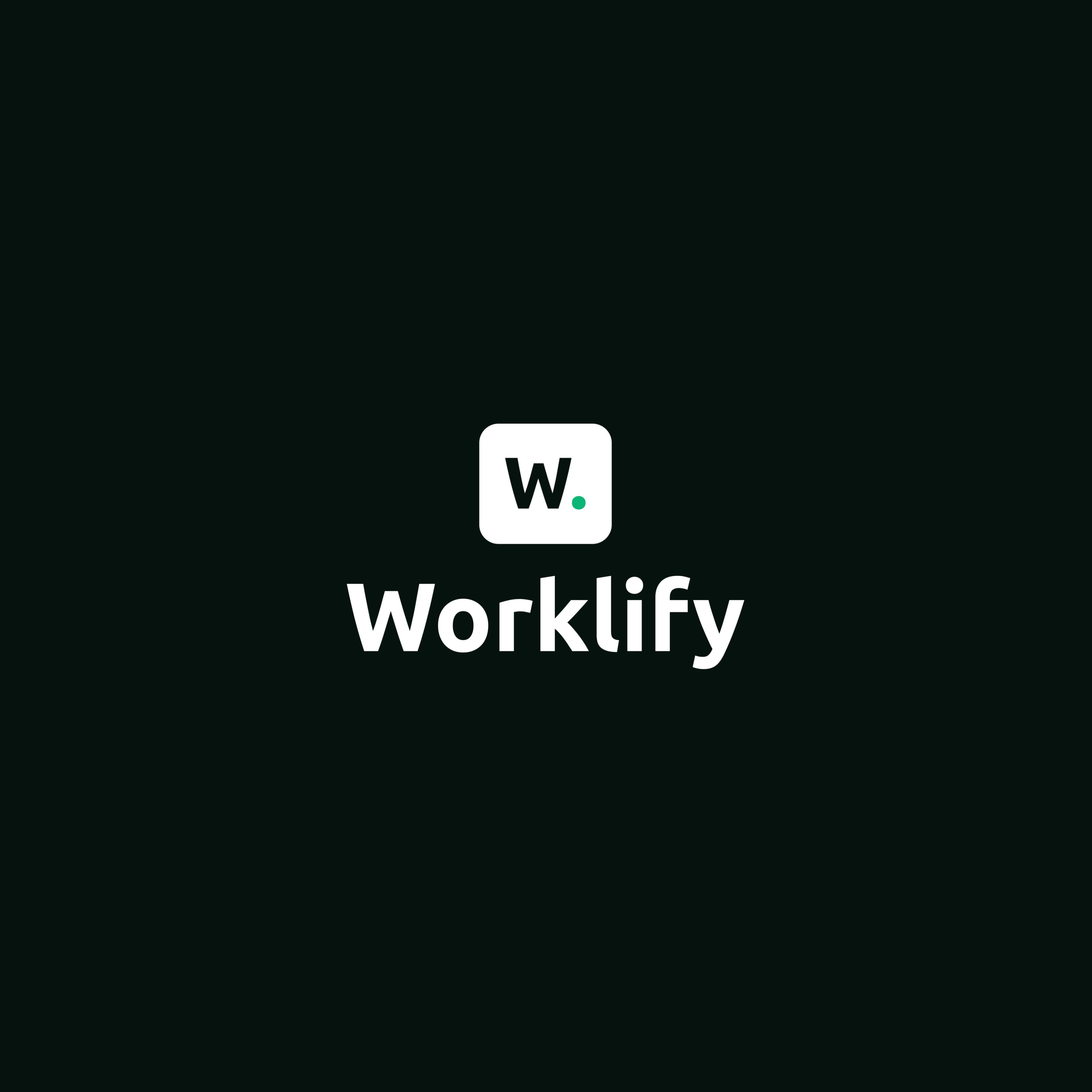 Worklify stacked logo lockup design