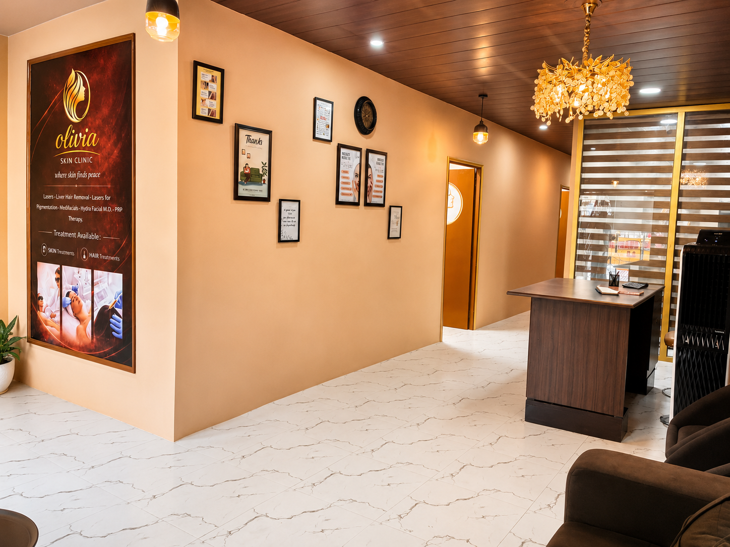 Olivia Skin Clinic reception hall — Kangra HP