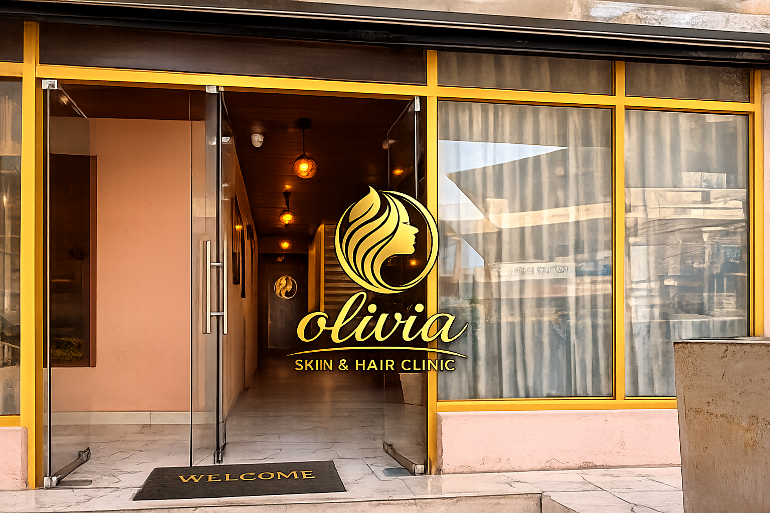 Olivia Skin & Hair Clinic entrance — Kangra, Himachal Pradesh