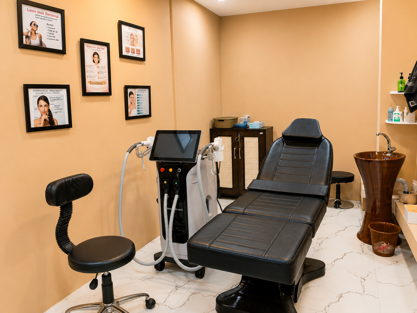 Advanced laser treatment room — Olivia Skin Clinic Kangra