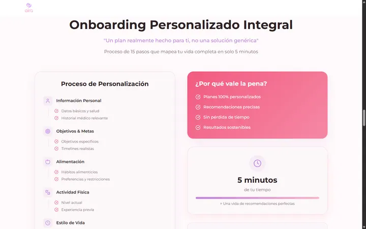 Aira — End-to-end personalised onboarding
