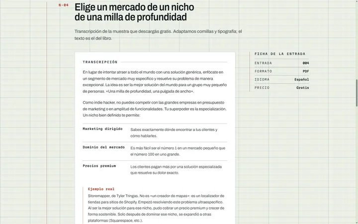 De idea a producto — Pick a niche market