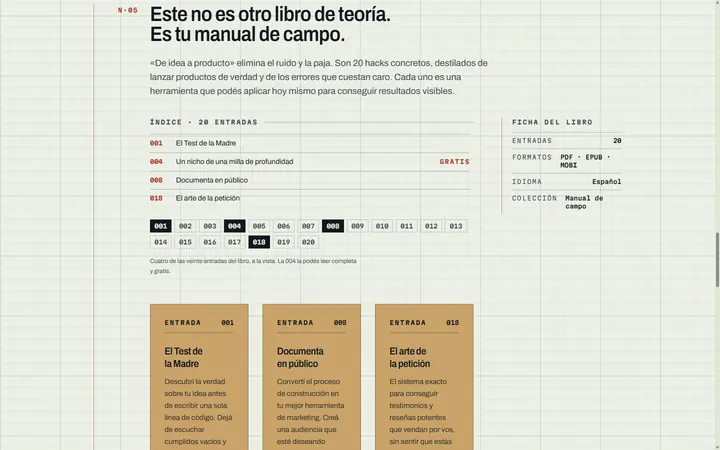 De idea a producto — Not another theory book: it is your plan