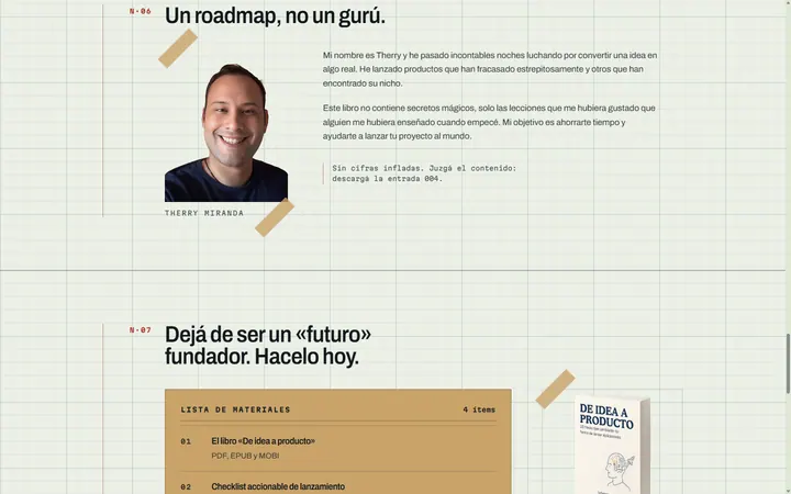 De idea a producto — A roadmap, not a guru