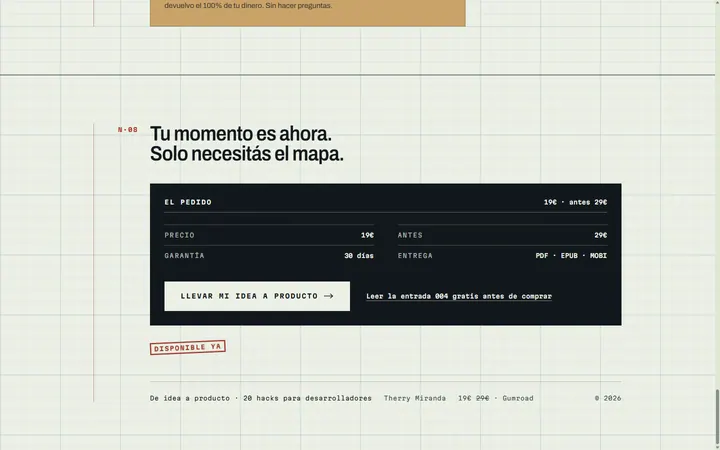 De idea a producto — Your moment is now: you only need the first step