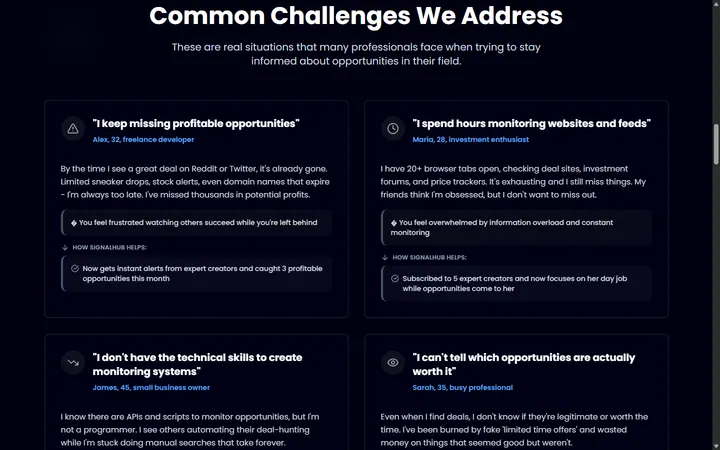 SignalHub — Common challenges we address