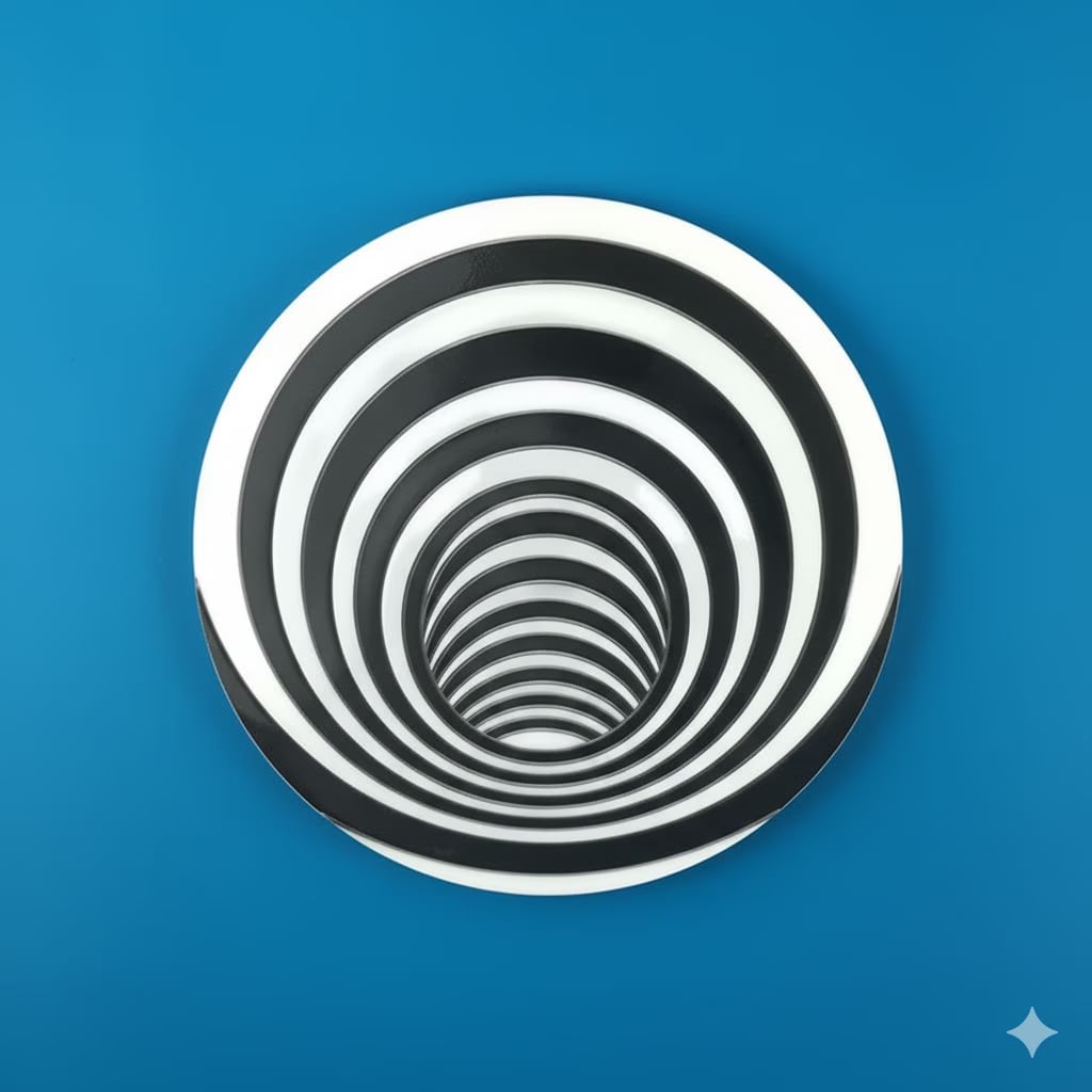 3D Tunnel Illusion Resin Coaster – Handmade Optical Art Table Decor