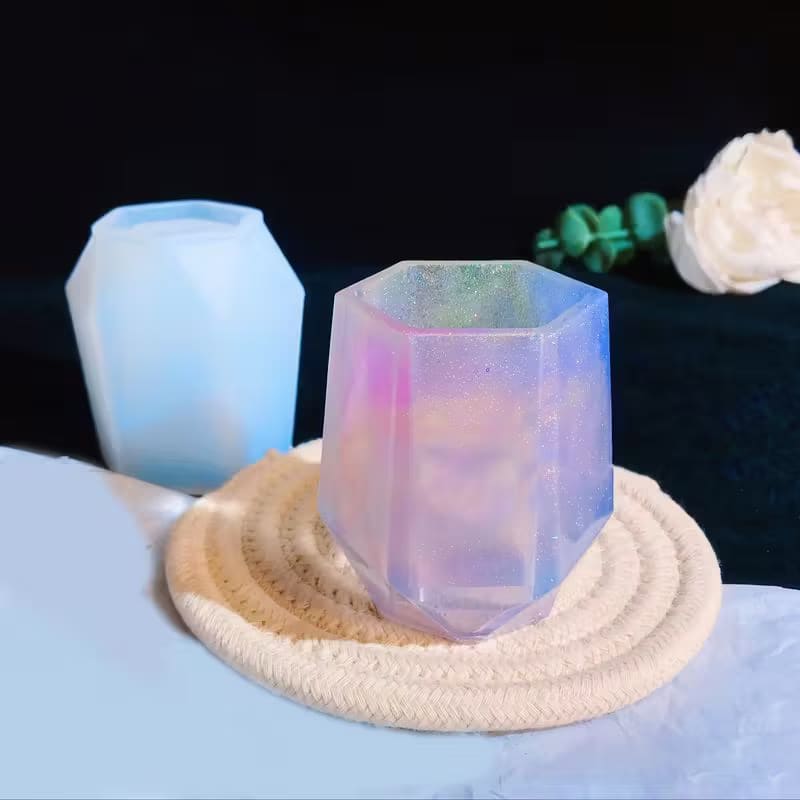 DIY Resin Pen Holder | Hexagon Faceted Craft for Jewelry, Candles, Succulents