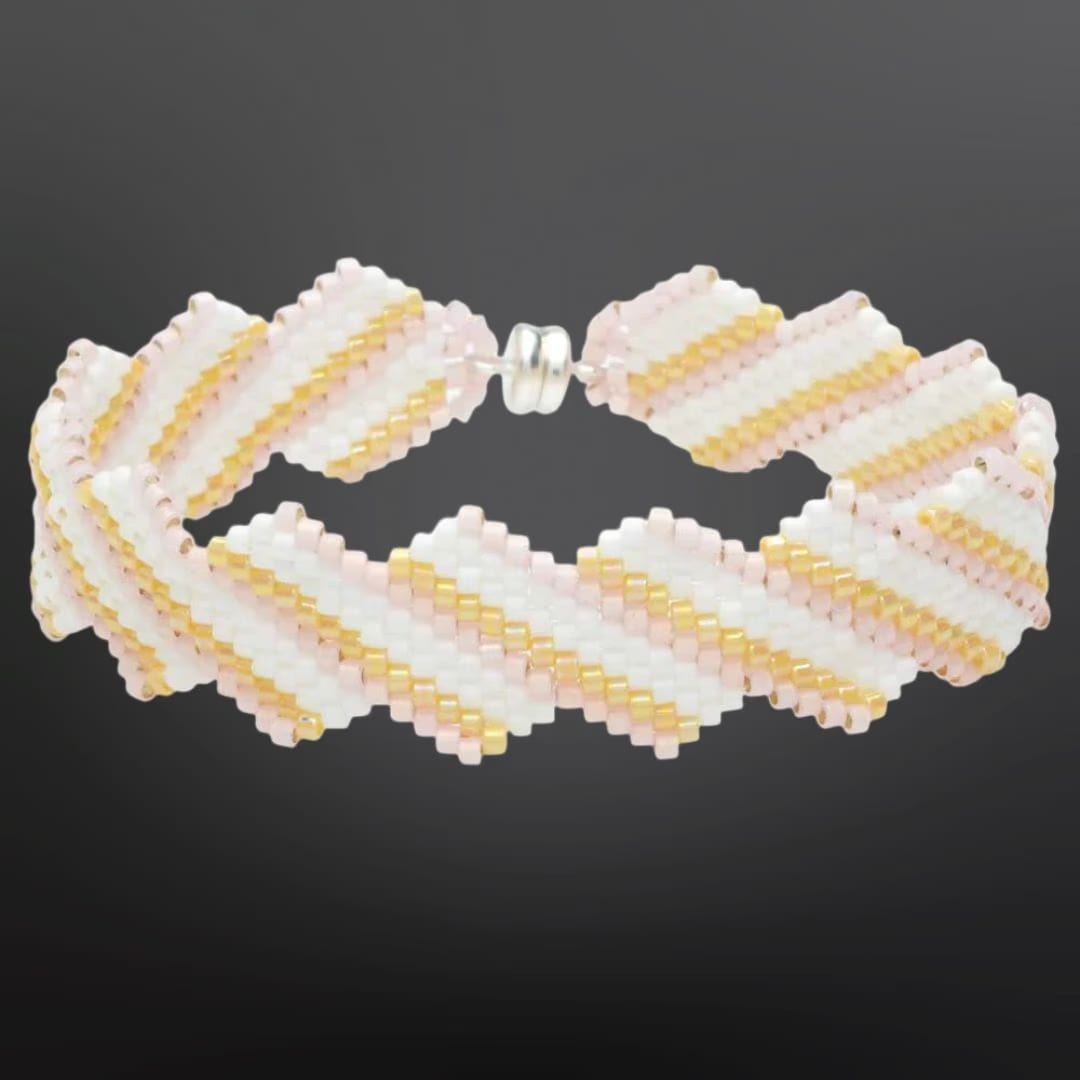 Pastel Diamond Beaded Bracelet