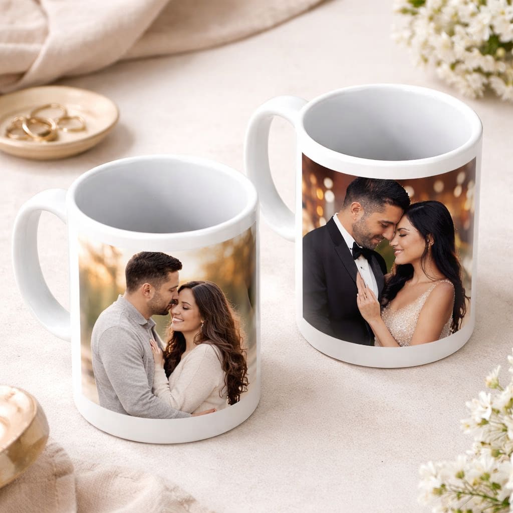 Premium Personalized Couple Photo Mug – Luxury Print Finish