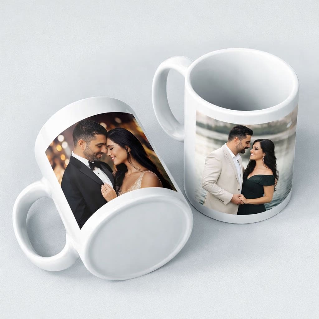 Premium Personalized Couple Photo Mug – Luxury Print Finish