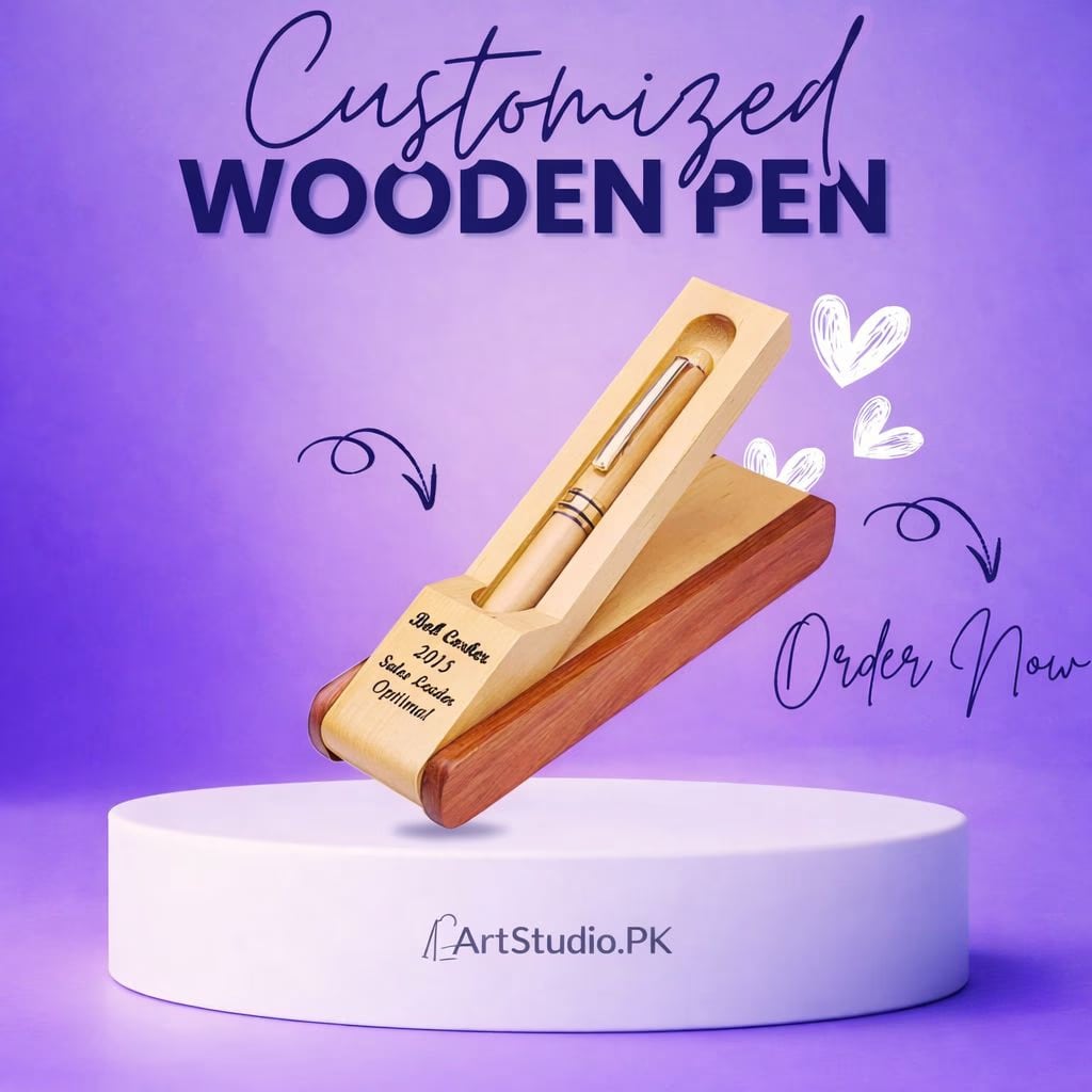 Customized Wooden Pen – Personalized Name Engraved Gift in Pakistan