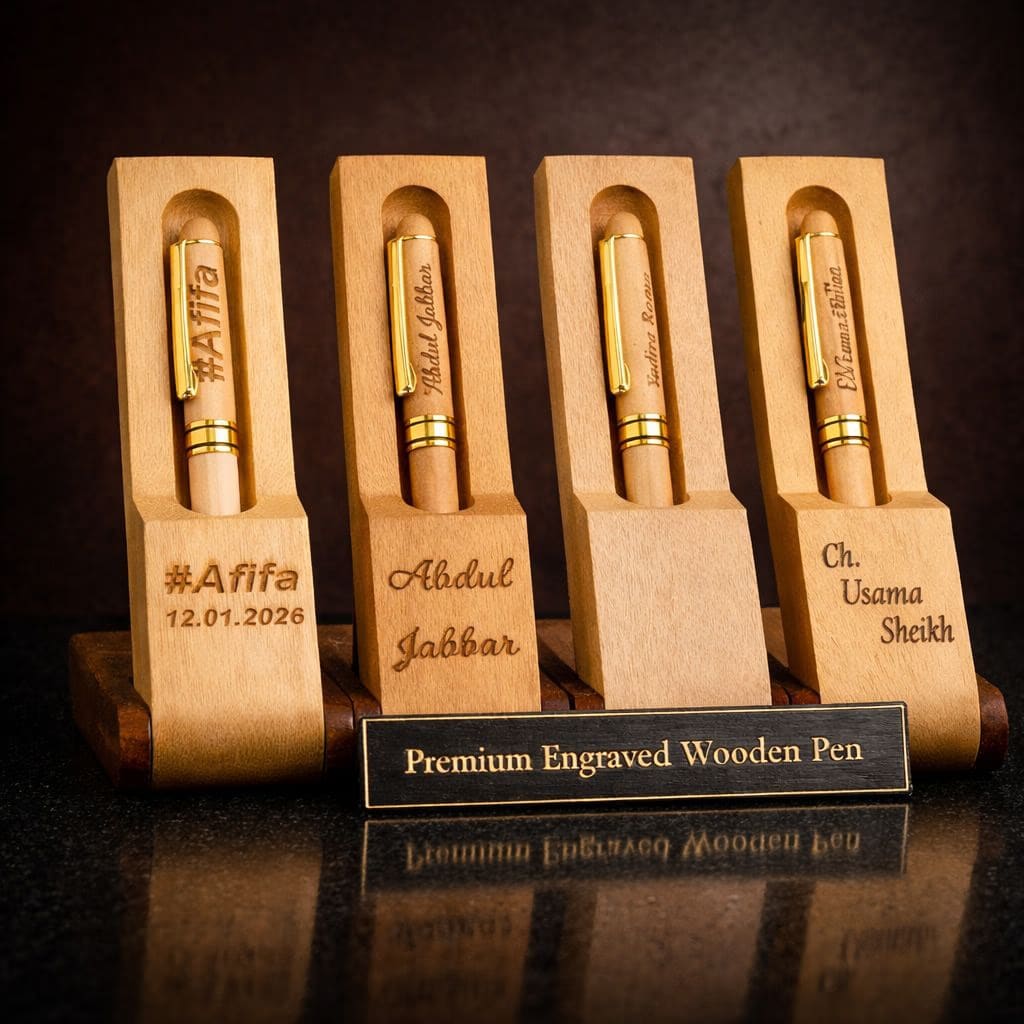 Customized Wooden Pen – Personalized Name Engraved Gift in Pakistan