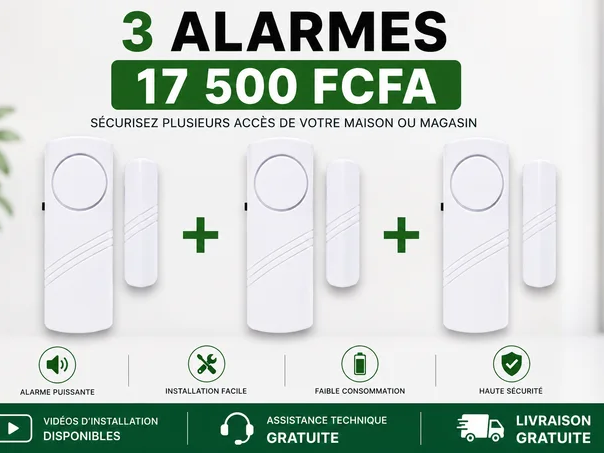 PAC DE TROIS ALARME
